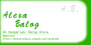 alexa balog business card